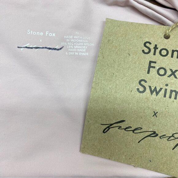 Free People Stone Fox Lele Pink Bikini Swim Top XL - Picture 3 of 3